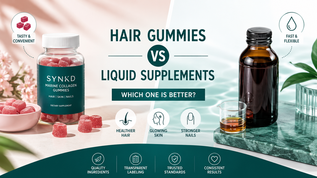 Hair Gummies vs Liquid Supplements: Which Is Better for Hair, Skin & Nails?