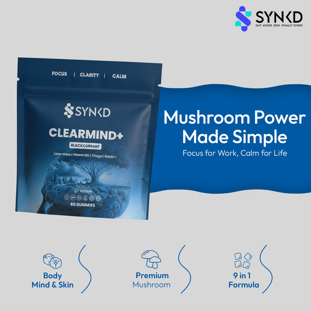 ClearMind+ Focus & Energy Mushroom Gummies (1953mg)