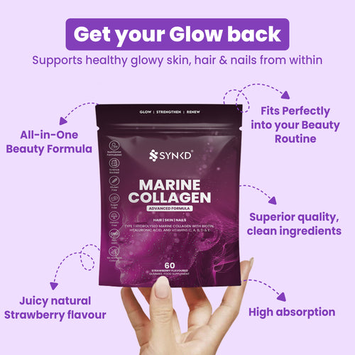 SYNKD Marine Collagen Gummies – Hair, Skin & Nails Support