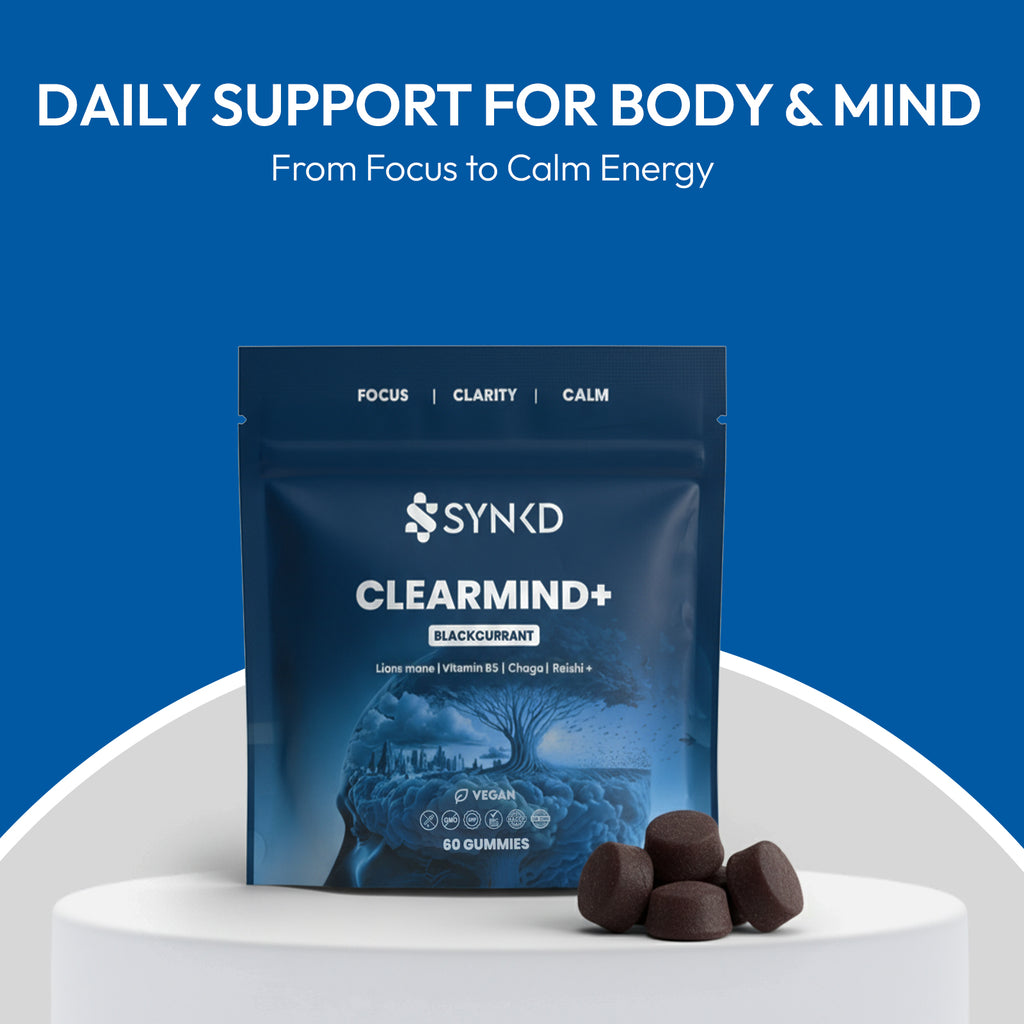 ClearMind+ Focus & Energy Mushroom Gummies (1953mg)