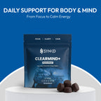 ClearMind+ Focus & Energy Mushroom Gummies (1953mg)
