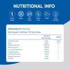 ClearMind+ Focus & Energy Mushroom Gummies (1953mg)