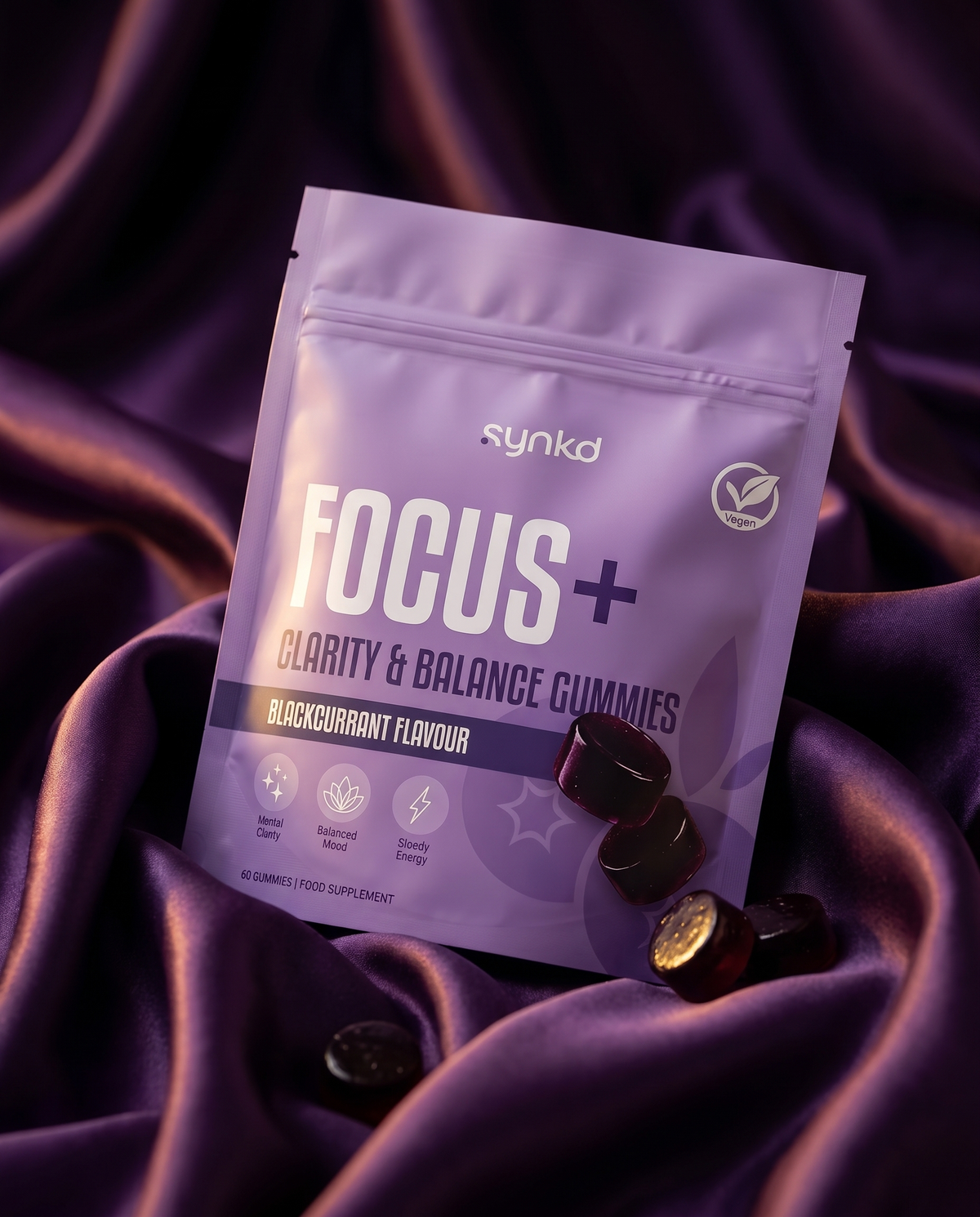 Focus & Energy Mushroom Gummies – 7 Superfood Extracts, 1953mg