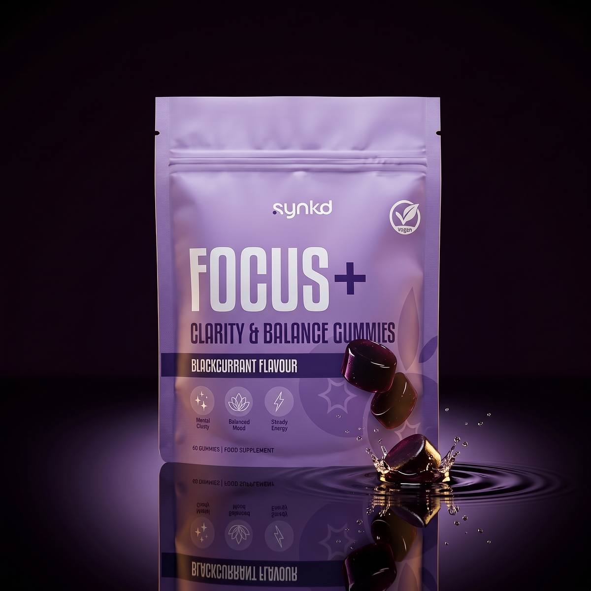 Focus & Energy Mushroom Gummies – 7 Superfood Extracts, 1953mg