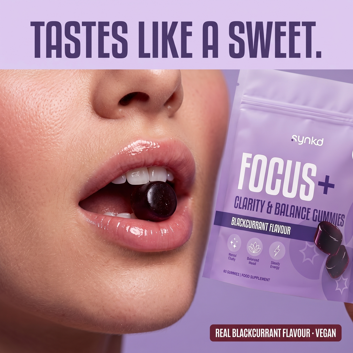 Focus & Energy Mushroom Gummies – 7 Superfood Extracts, 1953mg