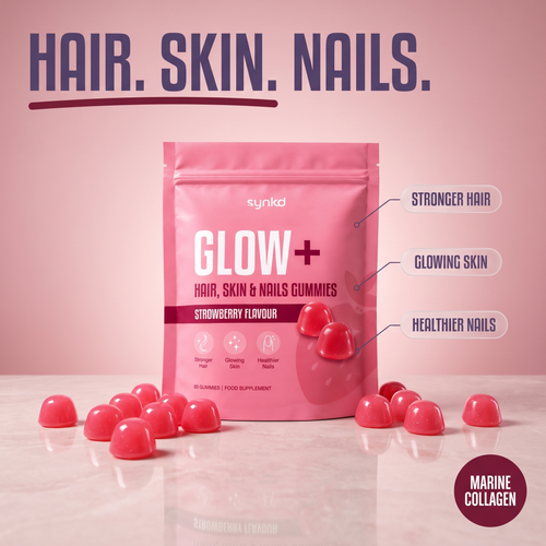 Glow+ Marine collagen gummies for hair skin and nails