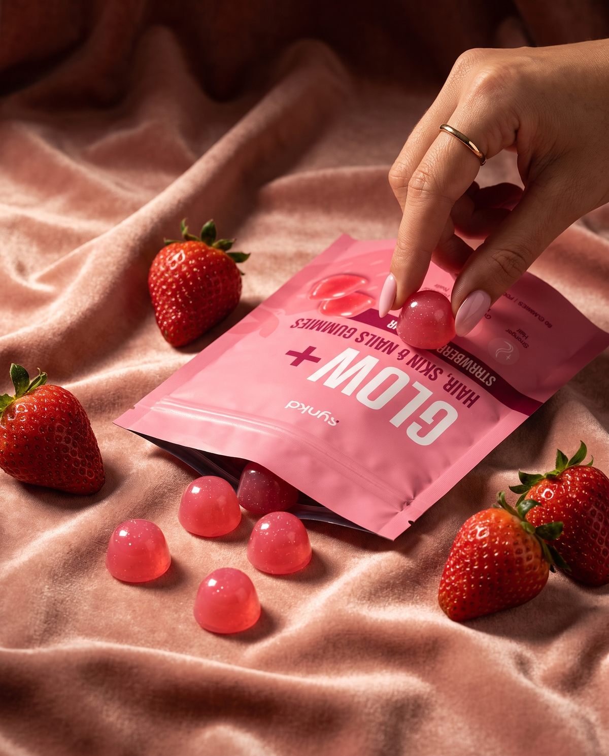 Glow+ Marine collagen gummies for hair skin and nails