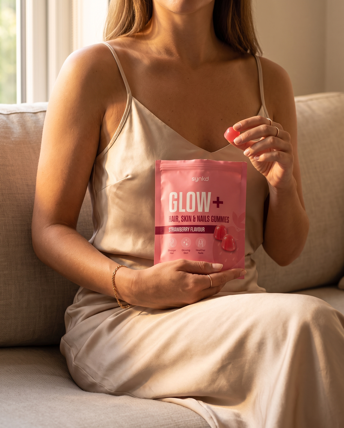Glow+ Marine collagen gummies for hair skin and nails