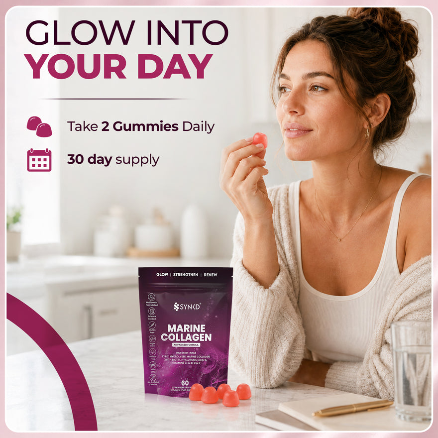 SYNKD Marine Collagen Gummies – Hair, Skin & Nails Support