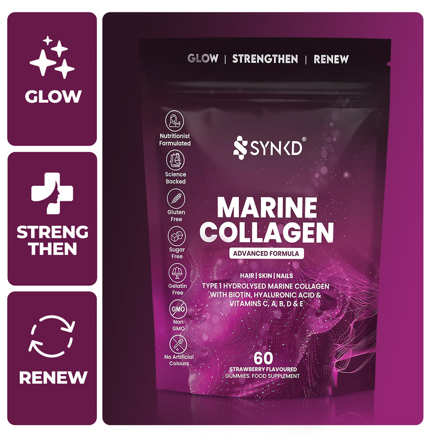 SYNKD Marine Collagen Gummies – Hair, Skin & Nails Support