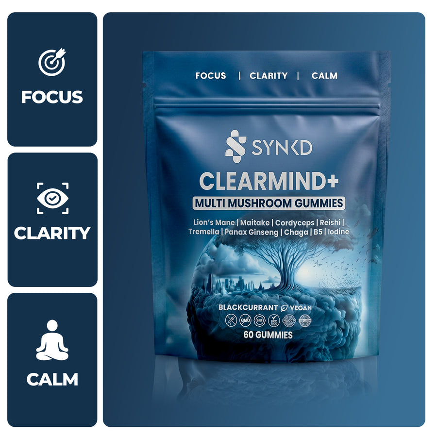 Focus & Energy Mushroom Gummies – 7 Superfood Extracts, 1953mg